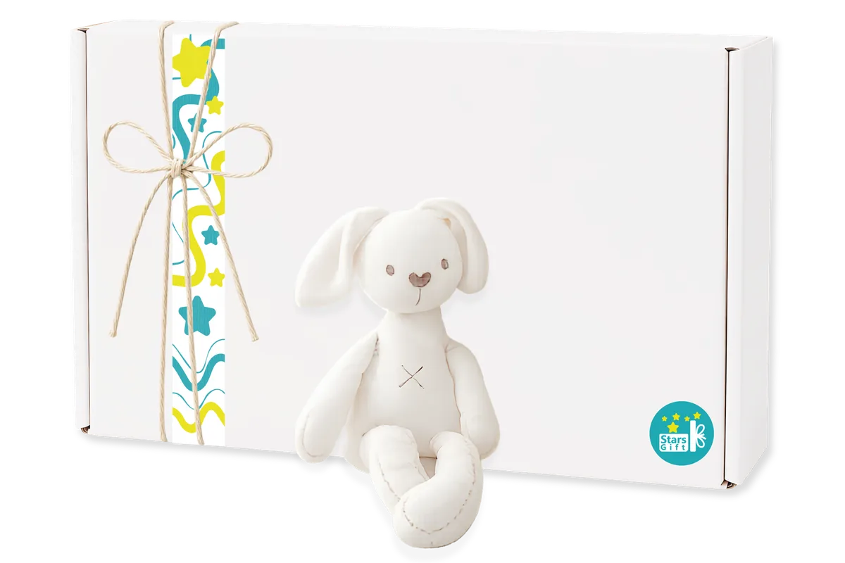 Caja de regalo para bebé recién nacido Stars Gift con ajuar y peluche de apego