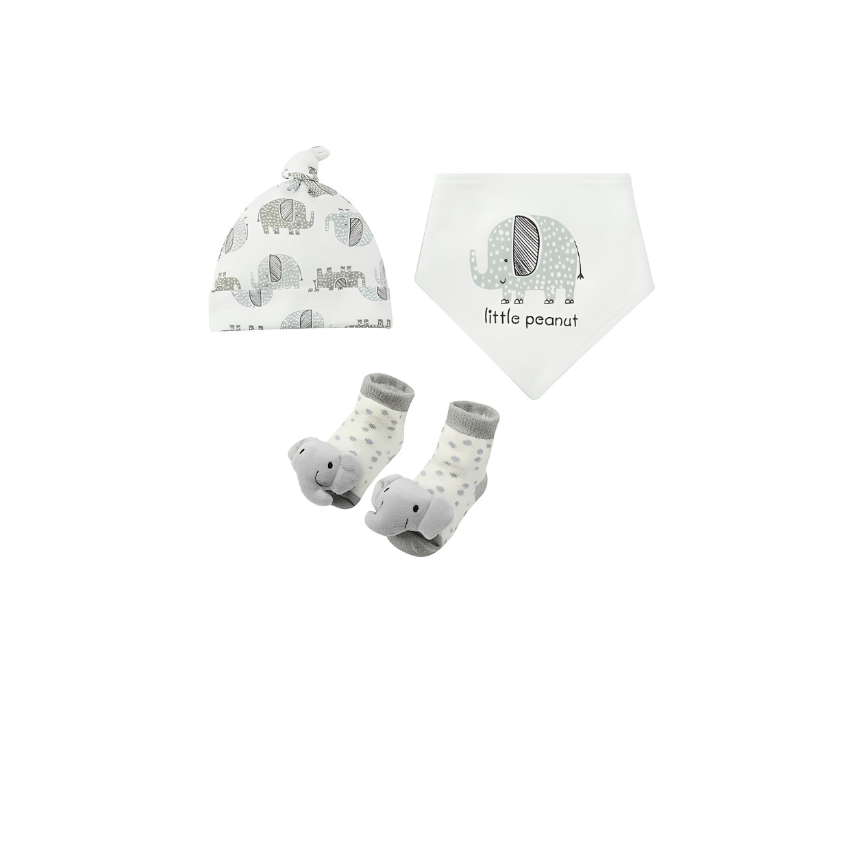 Accesorios para bebé presentados como regalo de nacimiento