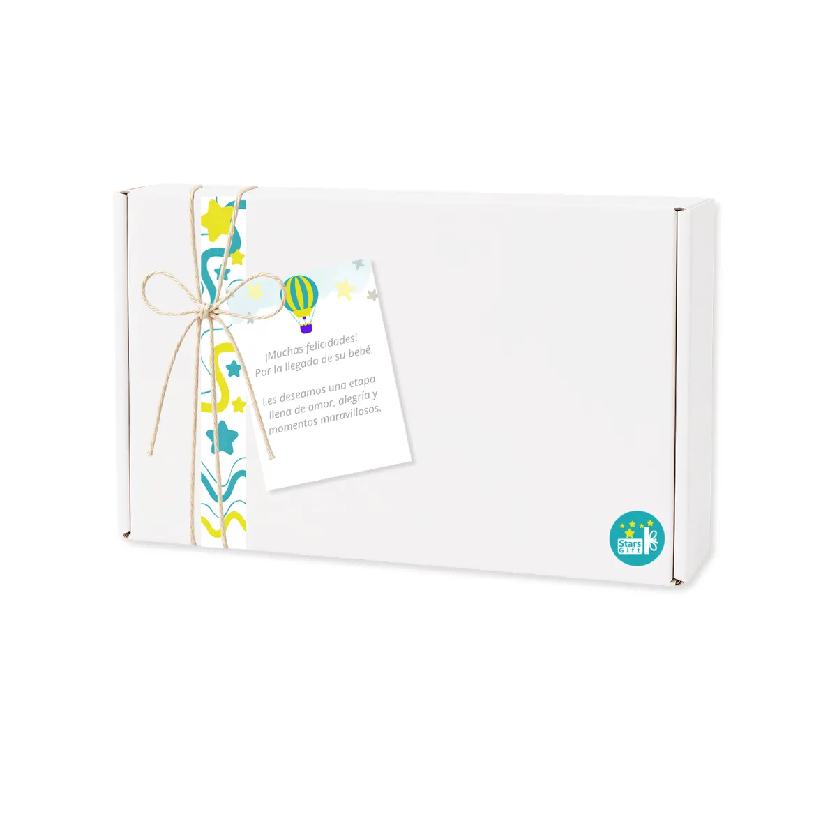 Tarjeta personalizada de saludo Stars Gift incluida en la Cajita Premium Esencial