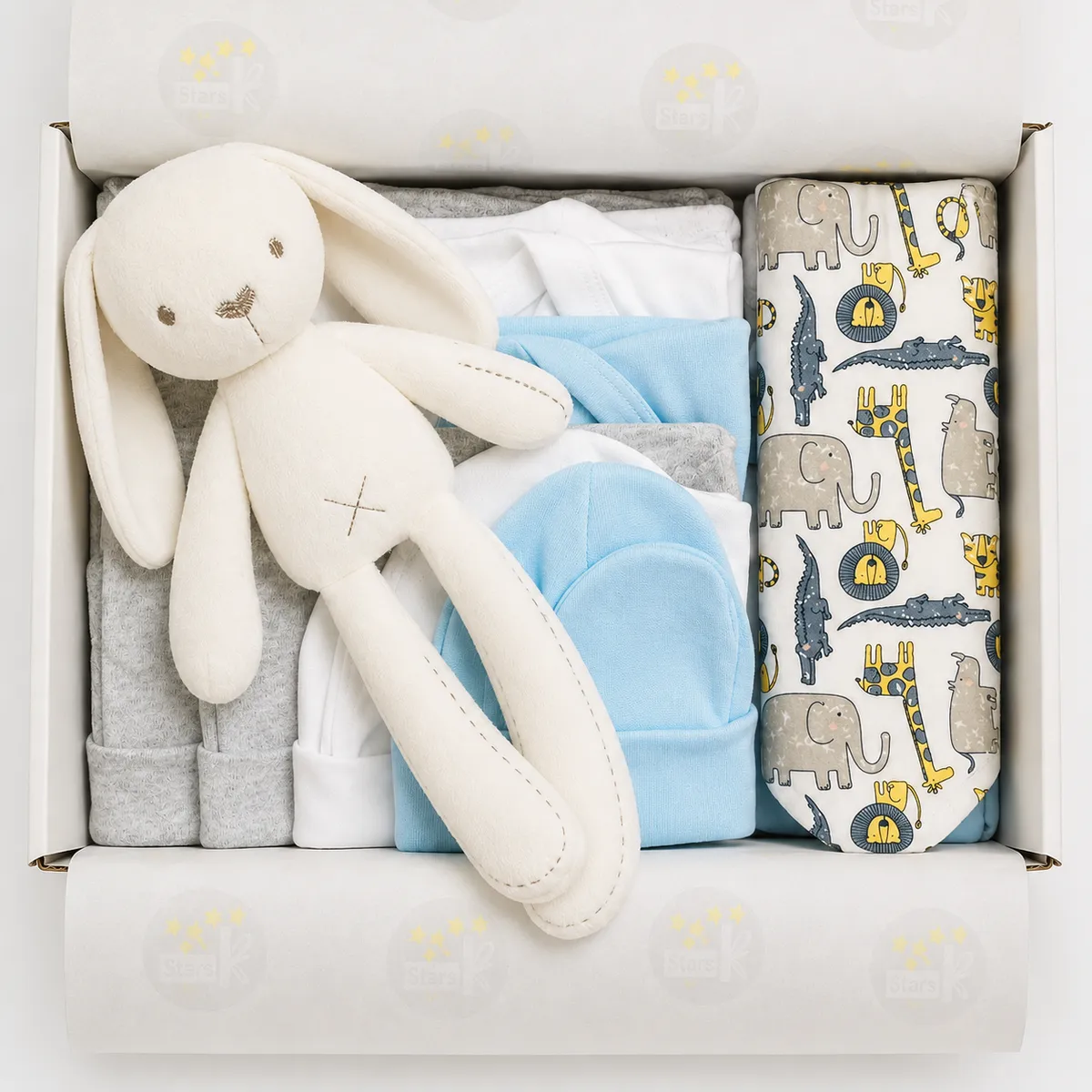 Cajita Premium Esencial Stars Gift para niño con conejo de apego