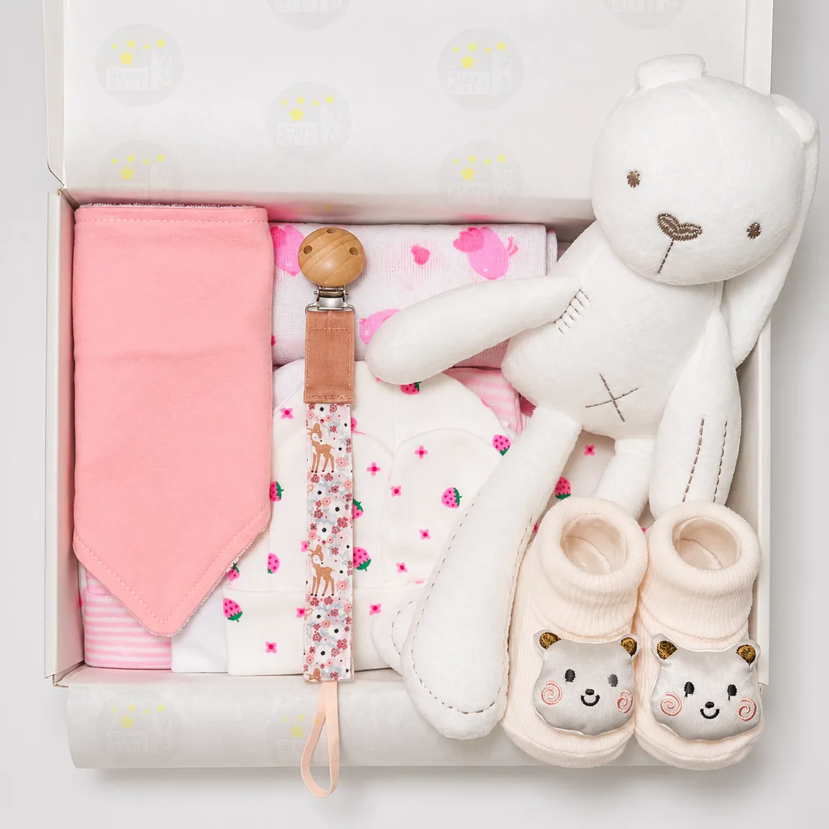 Cajita Premium Stars Stars Gift niña con peluche de apego