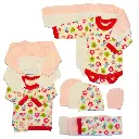 Triple Ajuar 0 a 3 Meses - 15 Piezas - 3 colores niña - Algodón