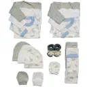 Triple ajuar "Elefantes" 0 a 3 Meses - 15 piezas más calcetines