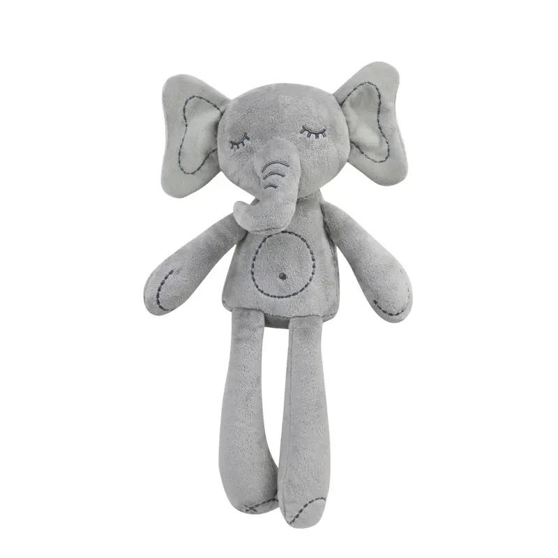 Suave elefante de peluche de apego para bebé de 43CM Gris Unisex