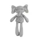 Suave elefante de peluche de apego para bebé de 43CM Gris Unisex