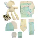 Doble ajuar 0-3 meses - 10 piezas - más peluche conejito y 2 accesorios